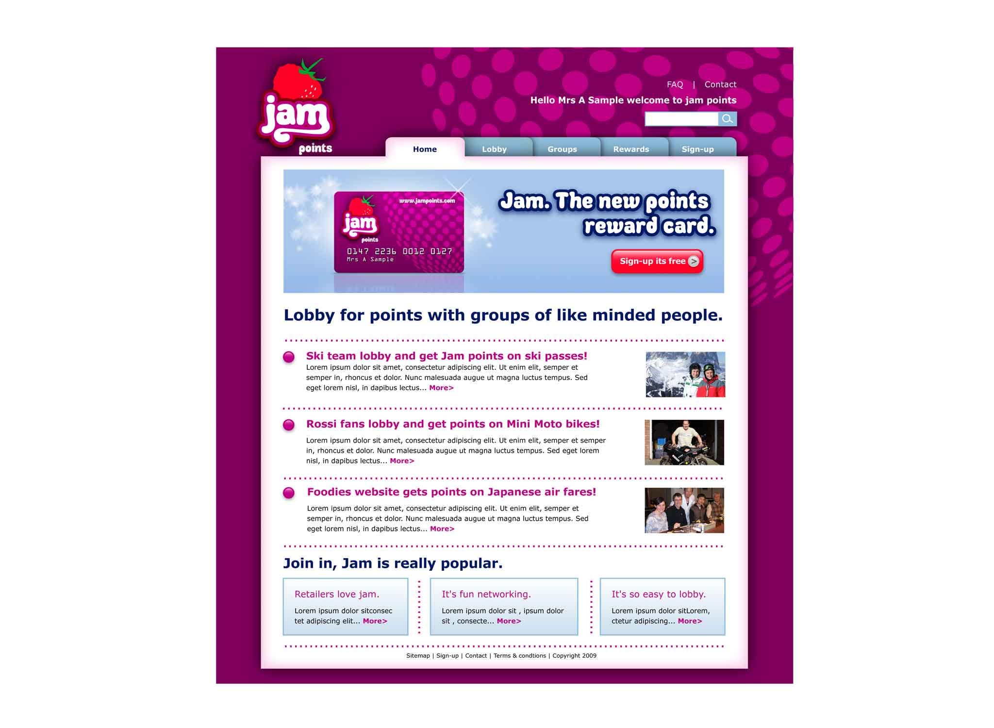 website home page design