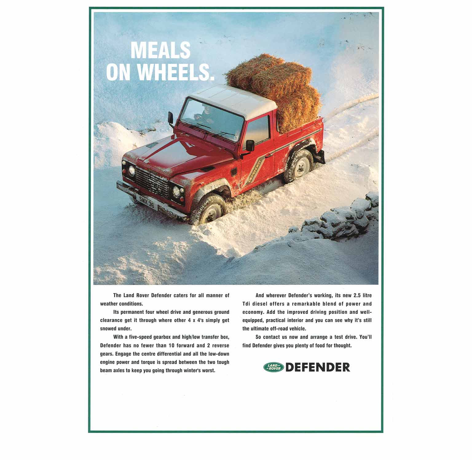 defender meals on wheels pres ad