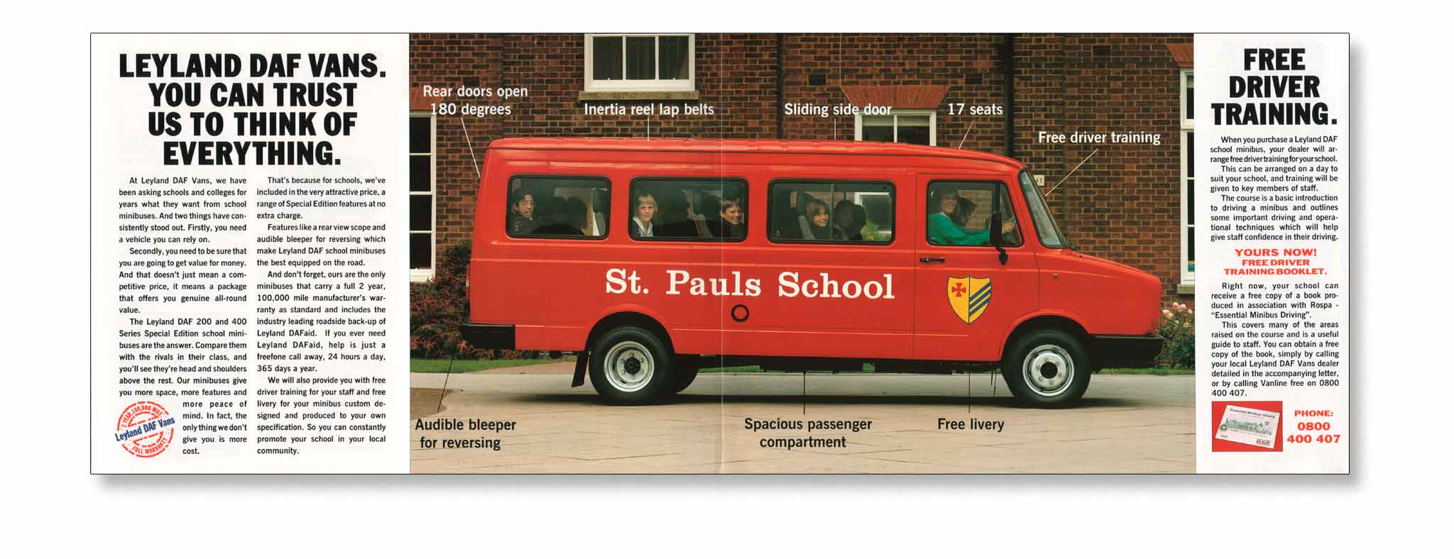 schools mini bus mailer